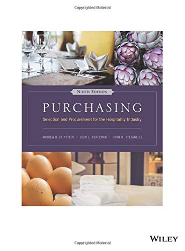 Stock image for Purchasing: Selection and Procurement for the Hospitality Industry, Ninth Edition: Selection and Procurement for the Hospitality Industry for sale by HPB-Red