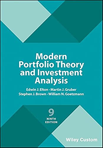 9781119427292: Modern Portfolio Theory and Investment Analysis