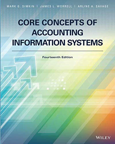 Stock image for Core Concepts of Accounting Information Systems, 14th Edition for sale by HPB-Red