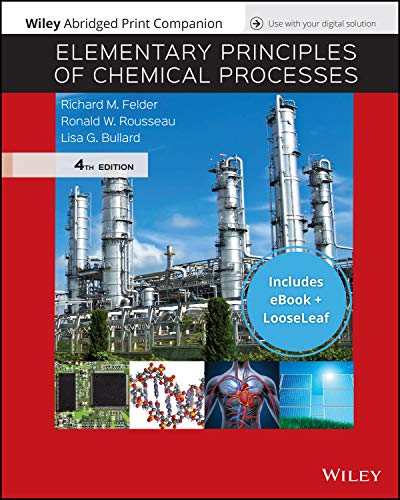 Stock image for Elementary Principles of Chemical Processes, 4e EPUB Reg Card with Abridged Print Companion Set for sale by SGS Trading Inc