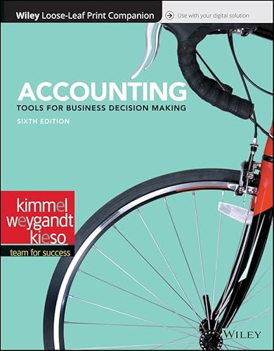 Beispielbild fr Accounting: Tools for Business Decision Making zum Verkauf von BooksRun