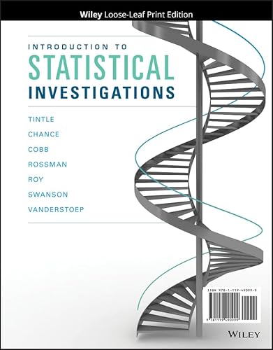 Imagen de archivo de Introduction to Statistical Investigations a la venta por SecondSale