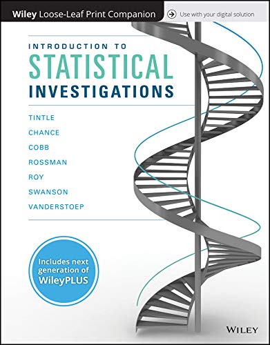 Beispielbild fr Introduction to Statistical Investigations, 1e WileyPLUS (next generation) + Loose-leaf zum Verkauf von BooksRun