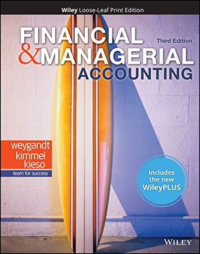 Stock image for Financial and Managerial Accounting, 3e WileyPLUS NextGen Card with Loose-Leaf Print Companion Set for sale by SecondSale