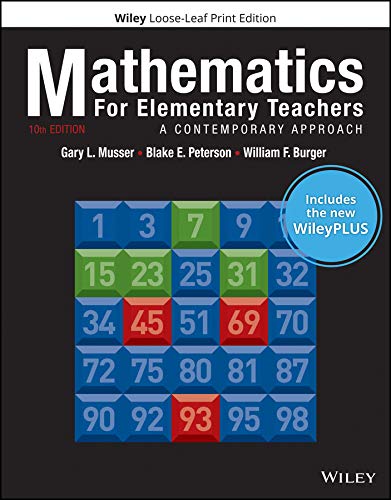 9781119500995: Mathematics for Elementary Teachers: A Contemporary Approach: A Contemporary Approach