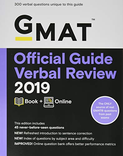 Stock image for GMAT Official Guide Verbal Review 2019 for sale by Better World Books