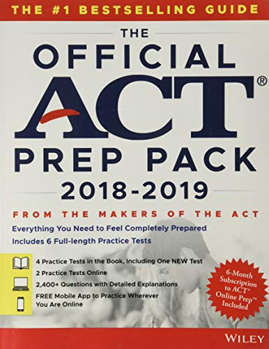 Stock image for The Official ACT Prep Pack with 6 Full Practice Tests (4 in Official ACT Prep Guide + 2 Online) for sale by Gulf Coast Books