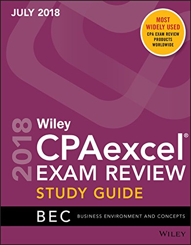 Stock image for Wiley Cpaexcel Exam Review July 2018 Study Guide: Business Environment and Concepts for sale by ThriftBooks-Atlanta