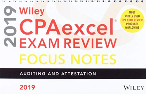 Stock image for Wiley CPAexcel Exam Review 2019 Focus Notes: Auditing and Attestation for sale by Wonder Book