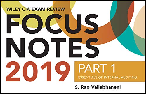 Stock image for Wiley CIA Exam Review 2019 Focus Notes, Part 1: Essentials of Internal Auditing (Wiley CIA Exam Review Series) for sale by HPB-Red