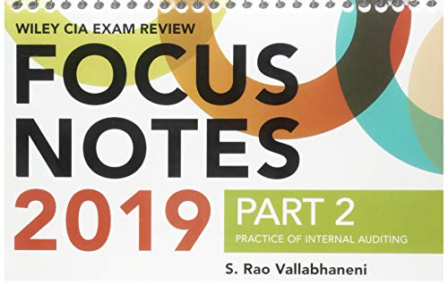 Stock image for Wiley CIA Exam Review 2019 Focus Notes, Part 2: Practice of Internal Auditing (Wiley CIA Exam Review Series) for sale by HPB-Red