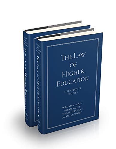 Beispielbild fr The Law of Higher Education, 2 Volume Set zum Verkauf von Byrd Books