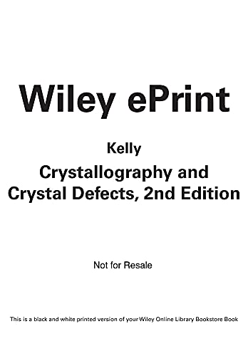 9781119556480: Crystallography and Crystal Defects