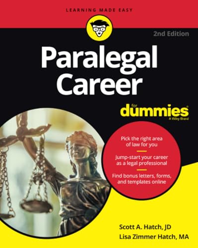 Imagen de archivo de Paralegal Career For Dummies (For Dummies (Career/Education)) a la venta por BooksRun