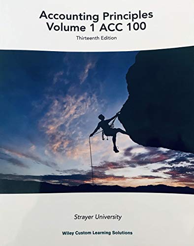 Imagen de archivo de Accounting Principles Volume 1 ACC 100 a la venta por BooksRun