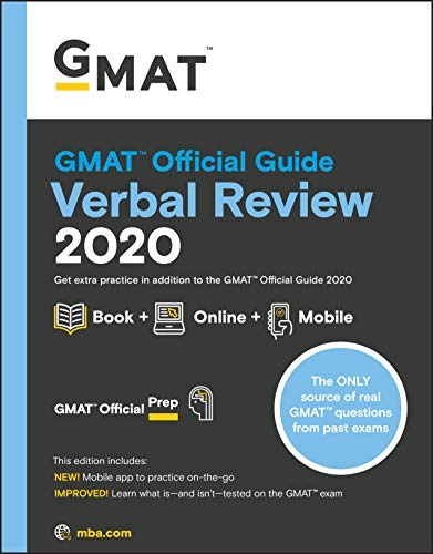 Stock image for GMAT Official Guide 2020 Verbal Review : Book + Online Question Bank for sale by Better World Books