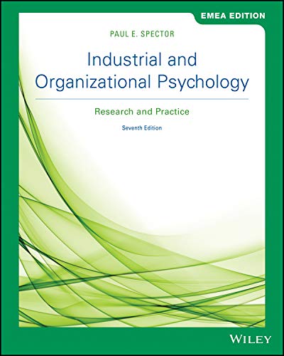 Beispielbild fr Industrial and Organizational Psychology zum Verkauf von Blackwell's