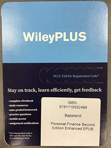 Stock image for Personal Finance Second Edition Enchanced EPUB WileyPLUS Access Code for sale by A Team Books