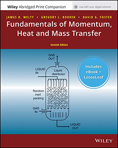 Stock image for Fundamentals of Momentum, Heat, and Mass Transfer, 7e Enhanced Etext with Abridged Print Companion for sale by ThriftBooks-Atlanta