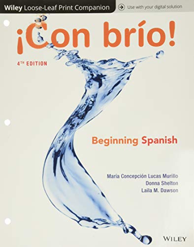 Stock image for Con brio! Beginning Spanish, WileyPLUS NextGen Card with Loose-leaf Set Single Semester: Beginning Spanish for sale by Books Unplugged