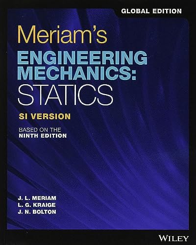 Stock image for Meriam's Engineering Mechanics : Statics, Global Edition for sale by Buchpark