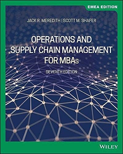 Beispielbild fr Operations and Supply Chain Management for MBAs zum Verkauf von Blackwell's
