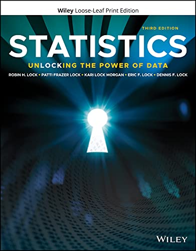 Beispielbild fr Statistics : Unlocking the Power of Data zum Verkauf von Better World Books