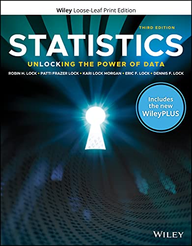 9781119682288: Statistics: Unlocking the Power of Data, 3e WileyPLUS Card with Loose-leaf Set Single Term