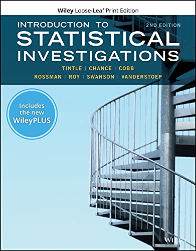 Beispielbild fr Introduction to Statistical Investigations zum Verkauf von Textbooks_Source