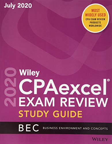 Stock image for Wiley CPAexcel Exam Review July 2020 Study Guide: Business Environment and Concepts for sale by HPB-Red