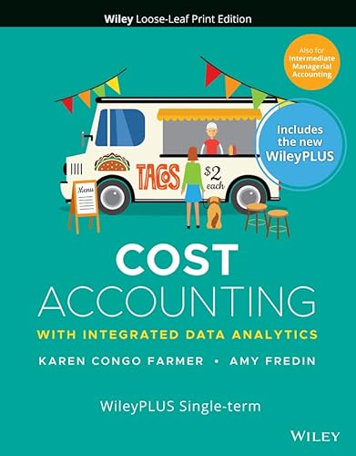 Imagen de archivo de Cost Accounting: With Integrated Data Analytics a la venta por Better World Books