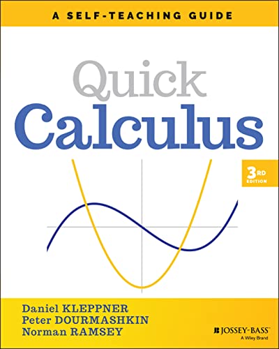 Imagen de archivo de Quick Calculus: A Self-Teaching Guide (Wiley Self-Teaching Guides) a la venta por HPB-Red