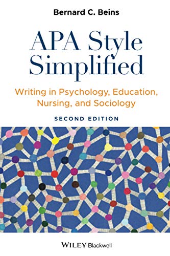 Imagen de archivo de APA Style Simplified : Writing in Psychology, Education, Nursing, and Sociology a la venta por Better World Books
