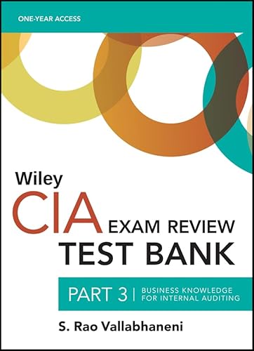 Beispielbild fr Wiley CIA Test Bank 2021 : Part 3, Business Knowledge for Internal Auditing (1-year access) zum Verkauf von Buchpark