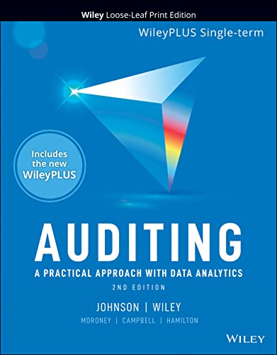 Stock image for Auditing: A Practical Approach with Data Analytics, 2e WileyPLUS Card and Loose-leaf Set Single Term for sale by A Team Books