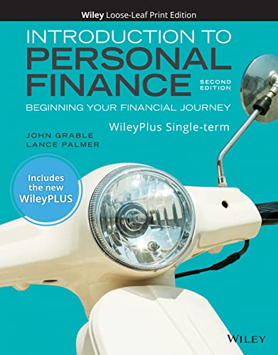 Stock image for Introduction to Personal Finance: Beginning Your Financial Journey, WileyPLUS Card and Loose-leaf Set Single Term for sale by Textbooks_Source