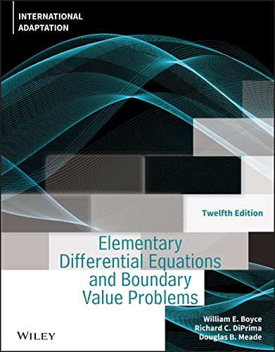 Beispielbild fr Elementary Differential Equations and Boundary Value Problems zum Verkauf von Monster Bookshop