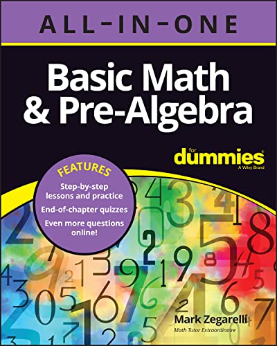 Imagen de archivo de Basic Math & Pre-Algebra All-in-One For Dummies (+ Chapter Quizzes Online) a la venta por BooksRun