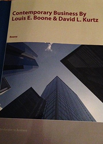 9781119928720: Contemporary Business By Louis E. Boone & David L. Kurtz 15th edition