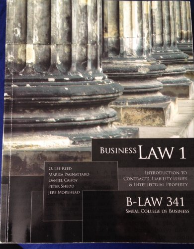 Beispielbild fr Business Law I Introduction to Contracts, Liability Issues, and Intellectual Property zum Verkauf von Irish Booksellers