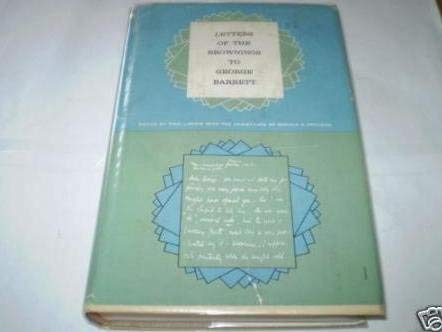 Beispielbild fr Letters of the Brownings to George Barrett zum Verkauf von Wonder Book