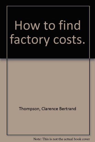 9781125166086: How to find factory costs.
