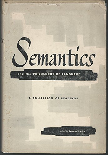 Stock image for Semantics and the Philosophy of Language for sale by Better World Books
