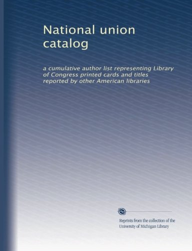 9781125220788: National union catalog (1968-1972 v.36): a cumulative author list representing Library of Congress printed cards and titles reported by other American libraries
