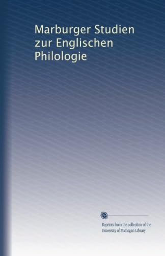 9781125229699: Marburger Studien zur Englischen Philologie (v.9 1905)