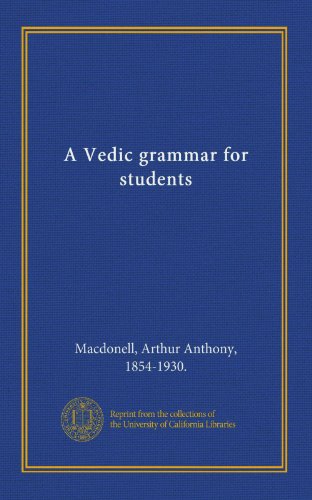 Stock image for A Vedic grammar for students for sale by Revaluation Books