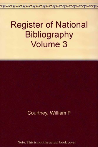 Stock image for Register of National Bibliography Volume 3 for sale by Dunaway Books