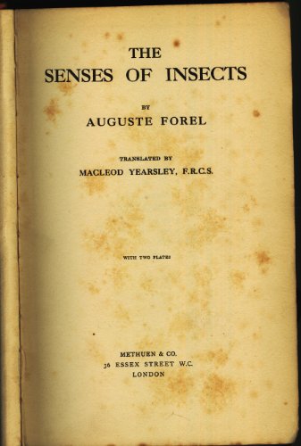 The senses of insects, (9781125987612) by Forel, Auguste