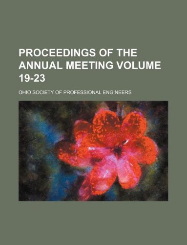 Proceedings of the annual meeting Volume 19-23 - Ohio Society of Engineers