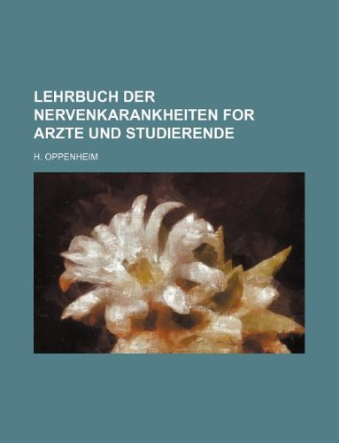 9781130403176: lehrbuch der nervenkarankheiten for arzte und studierende